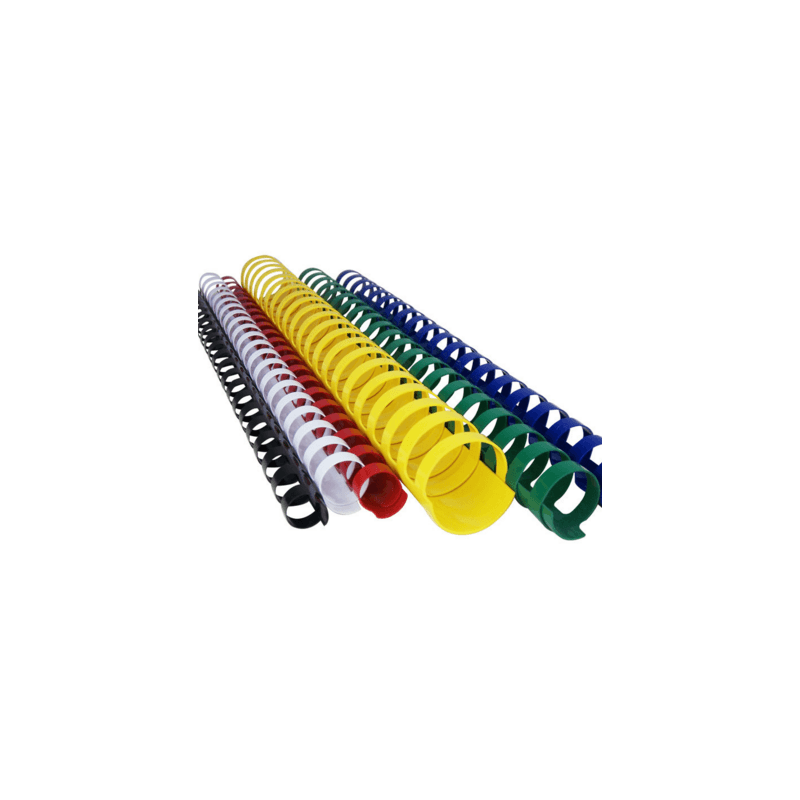 Inele plastic pentru indosariere Office Cover 8 mm, set 100 buc