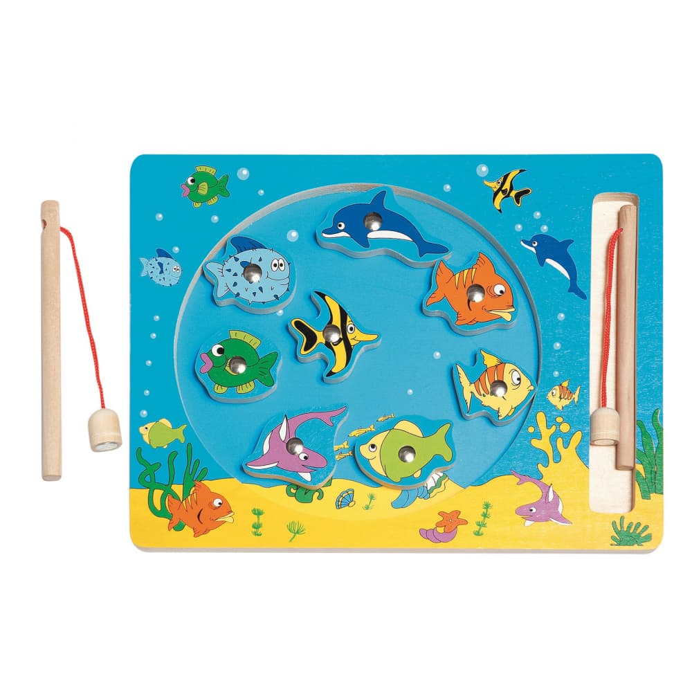 Jucarie din lemn , Joc magnetic de pescuit viata marina