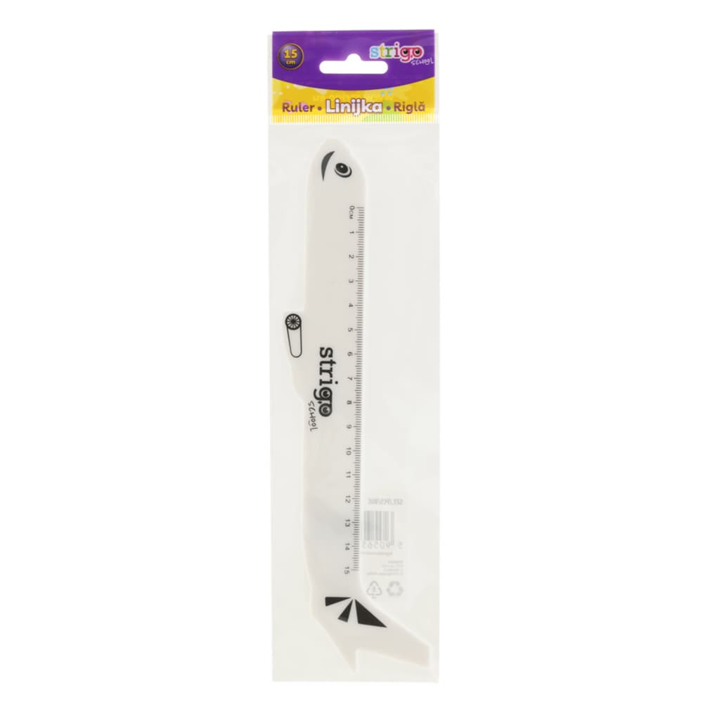 Rigla Strigo din Plastic, Avion, 15 cm