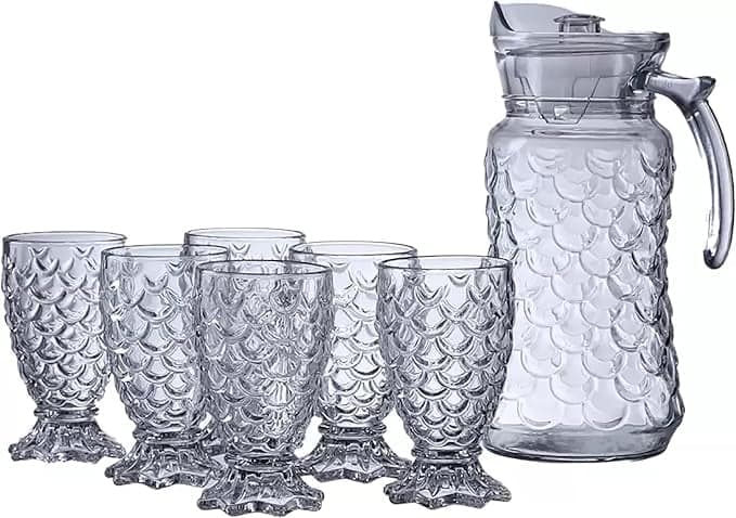 Set pentru limonada model ananas,sticla, 7 piese