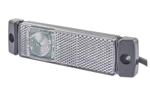 Lumina delimitare stanga dreapta, alb, LED, inaltime 16mm; latime 130mm; adancime 32mm, surub fixare orizontala fixare verticala, lungime cablu 500mm,