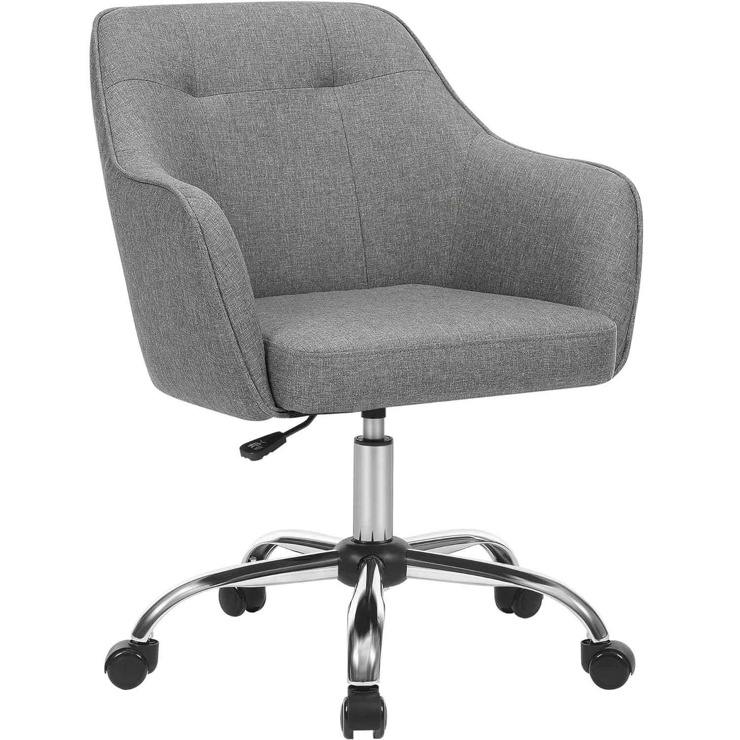 Scaun birou ergonomic reglabil inaltime spatar capitonat, 65x69x93 cm, maxim 120 kg, gri