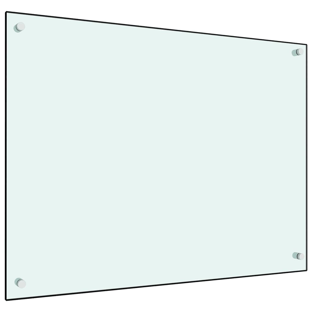 Gossi panou antistropi de bucatarie, alb, 80x60 cm, sticla securizata