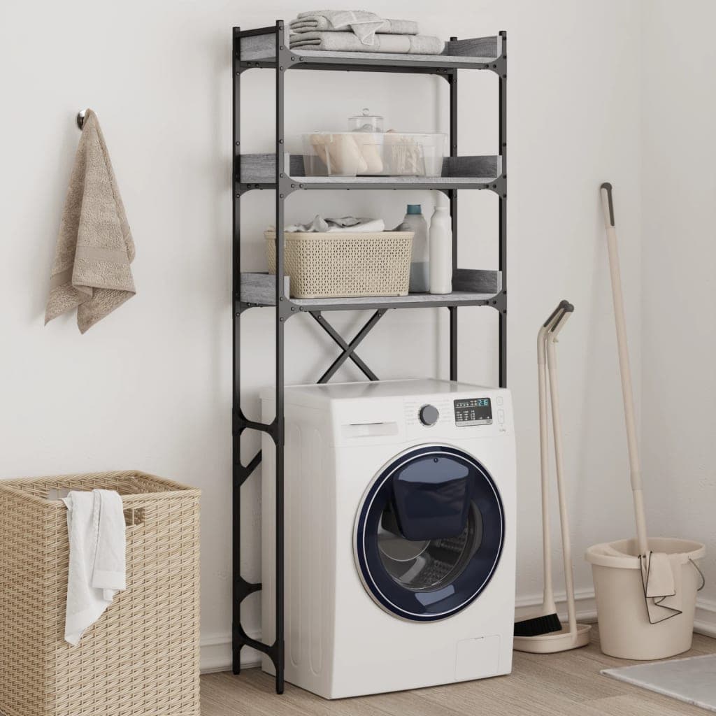 Gossi dulap masina de spalat, gri sonoma, 67x25x163 cm lemn prelucrat
