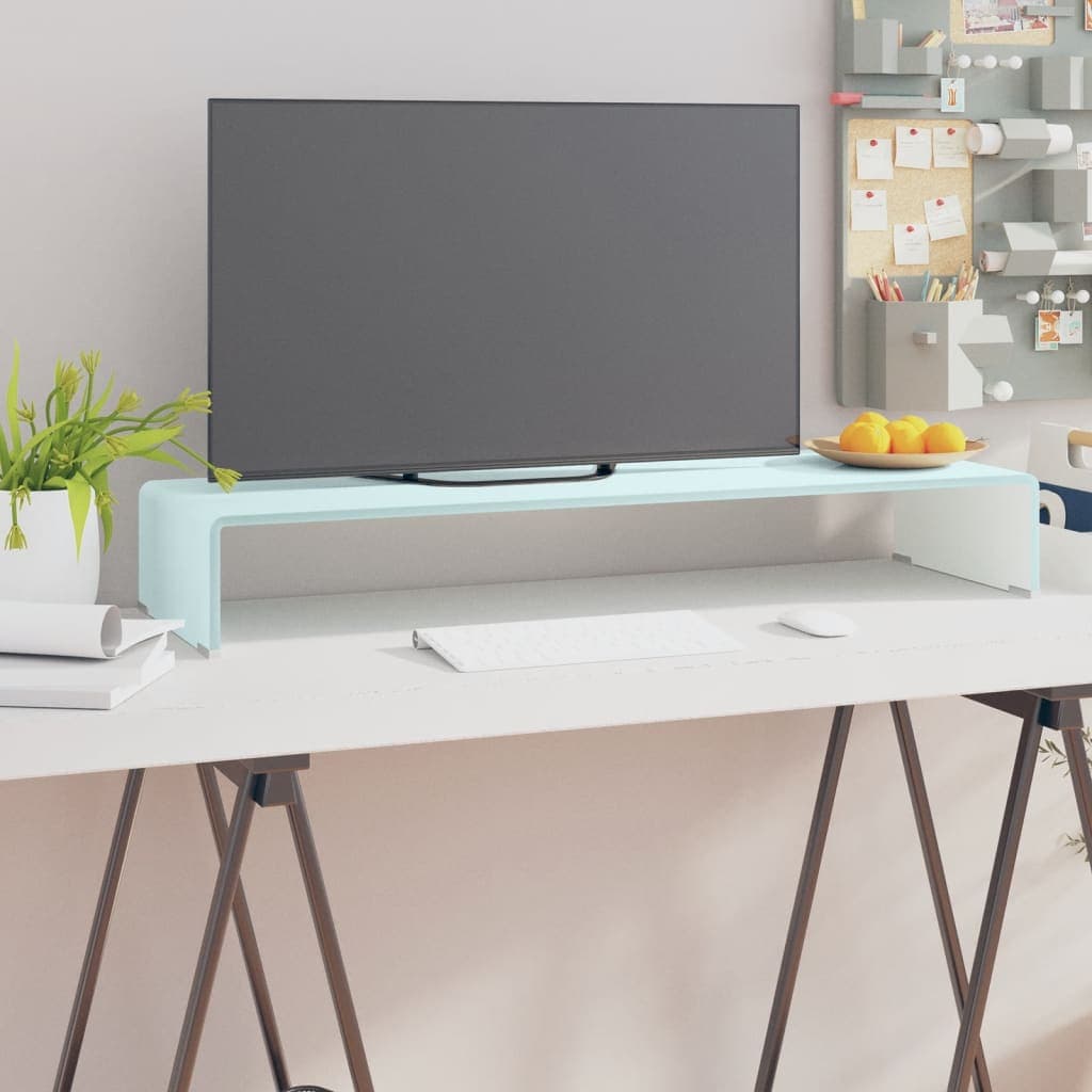 Gossi stativ tv/suport monitor, sticla, verde, 90 x 30 x 13 cm