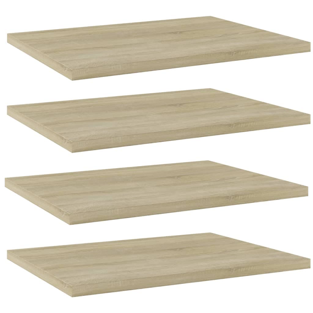 Gossi placi biblioteca, 4 buc, stejar sonoma, 40 x 30 x 1,5 cm, pal