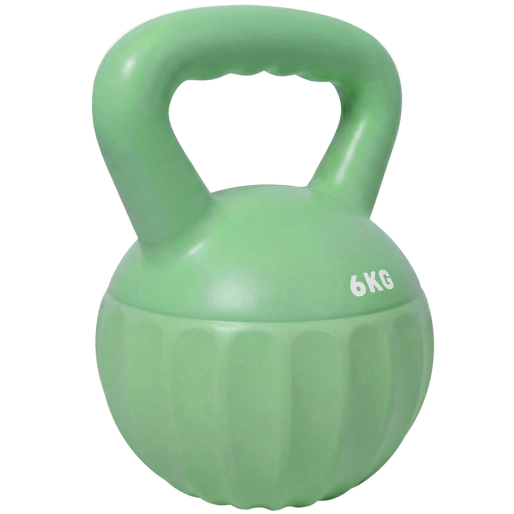 SPORTNOW Kettlebell 6 kg, umplută cu nisip, pentru începători – antrenament de forță acasă, 17 x 17 x 23 cm, Verde | Aosom Romania