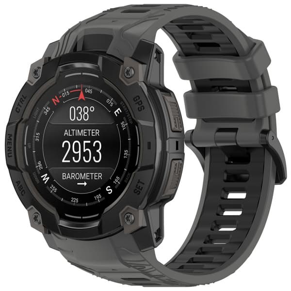 Curea Techsuit W077 pentru Garmin Instinct 3 50mm Solar / Instinct 3 50mm, Gri