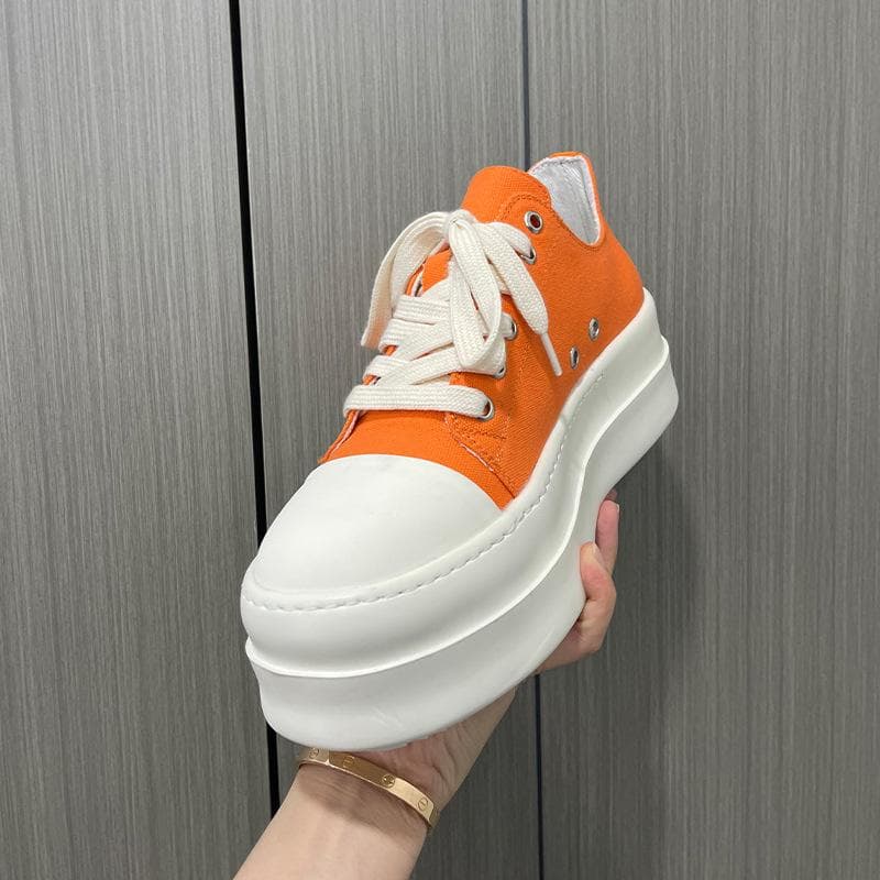 Adidași Bărbați cu Platformă și Pânză Talpă Groasă Pantofi Elevator Culori Multiple Confortabili cu Șireturi Casual Pantofi Respirabili cm