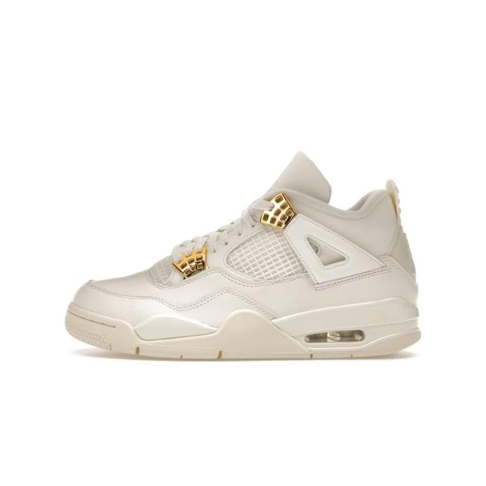 Air Jordan 4 Retro Auriu Metalic 42.5 alb