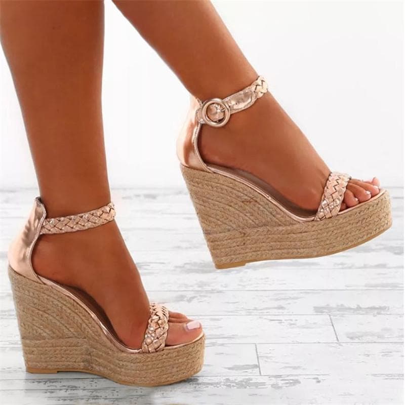 Sandale cu platformă, albe, de vară, sexy, aurii, cu toc înalt, cu vârful deschis, pentru femei, cu toc înalt, mărimea 34-43 cm alb