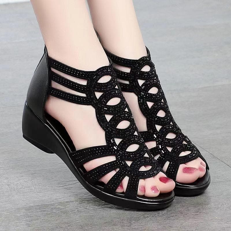 Sandale romane din piele moale de vară de damă cu tălpi moi Pantofi casual Sandale de damă la modă cm galben