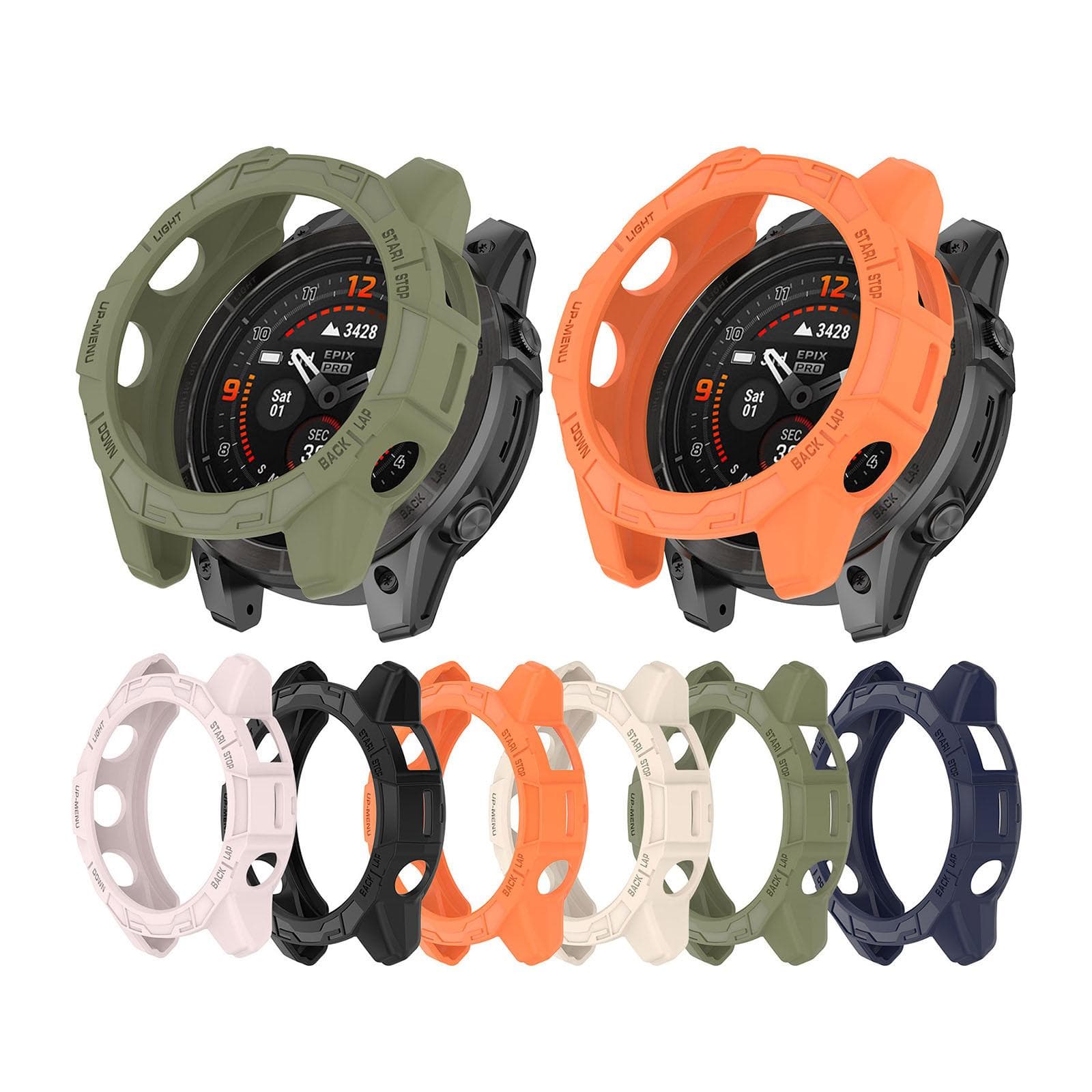 Husă de protecție din silicon, modernă și practică, care protejează ceasul de uzură pentru EPIX o 47MM negru