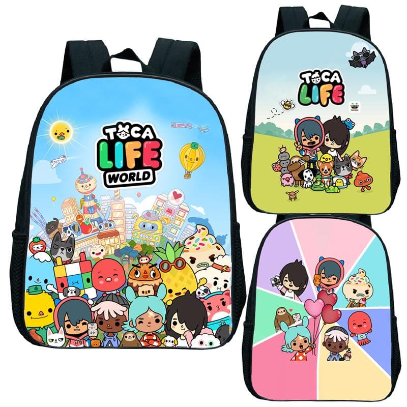 Rucsac Grădiniță Toca Life World Toca boca Ghiozdane Școlare Copii Băieți Fete Bebeluși Preșcolari Ghiozdan Ghiozdane pentru Cărți Copii
