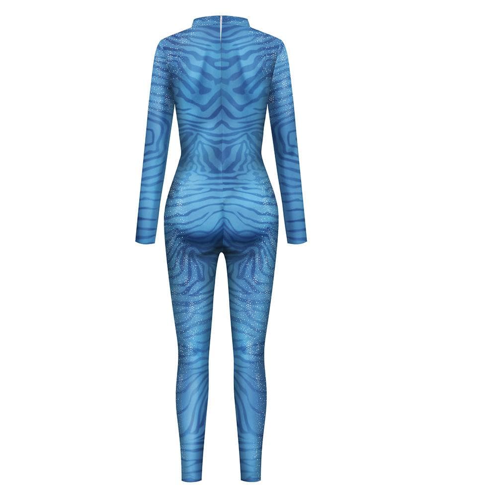 Costum Halloween film avatar colanți calea apei salopetă costum cosplay cm