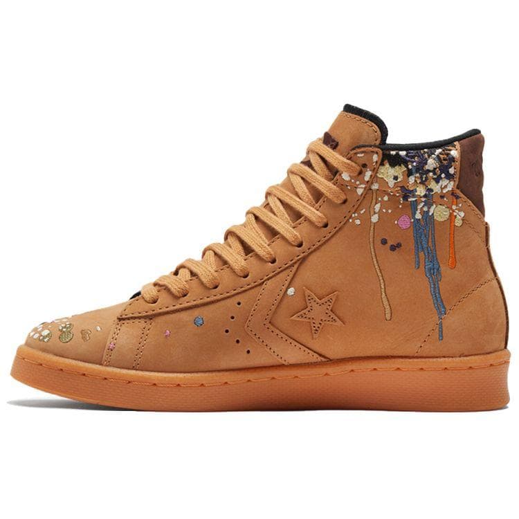 Bandulu x Converse Pro Leather High Paint Splatter - Flux Adidași Unisex Maro Gumă-Miere-Deschis 169908C cm