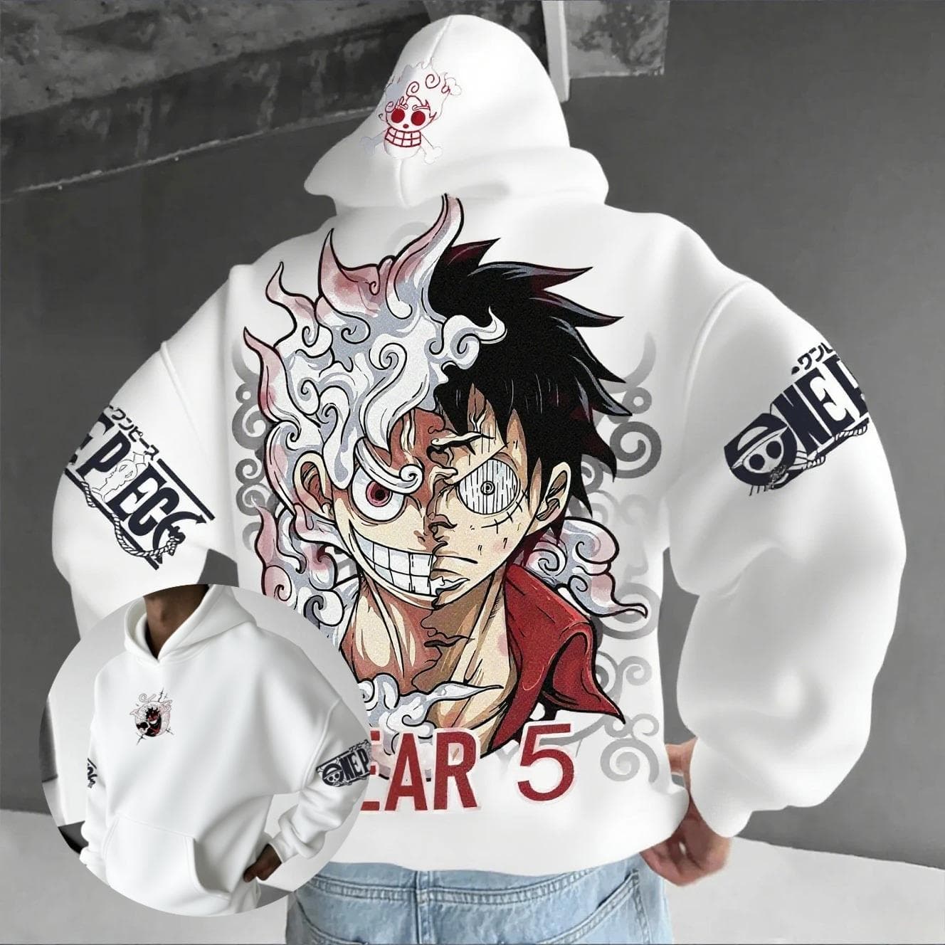 Hanorac Anime Bărbați Femei One Piece Luffy Gear 5 Nika Streetwear Pulover Casual Bluză de trening Toamnă Iarnă Cosplay Mânecă Lungă Topuri cm