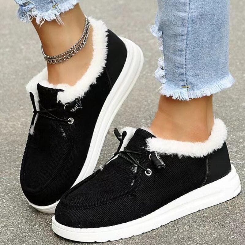 Pantofi Dude Femei Wendy Confortabili Plați Slip On Mujer Zapatillas Iarnă Cald Pluș Vulcanizați Adidași Blană Mocasini Loafers Femei cm bej