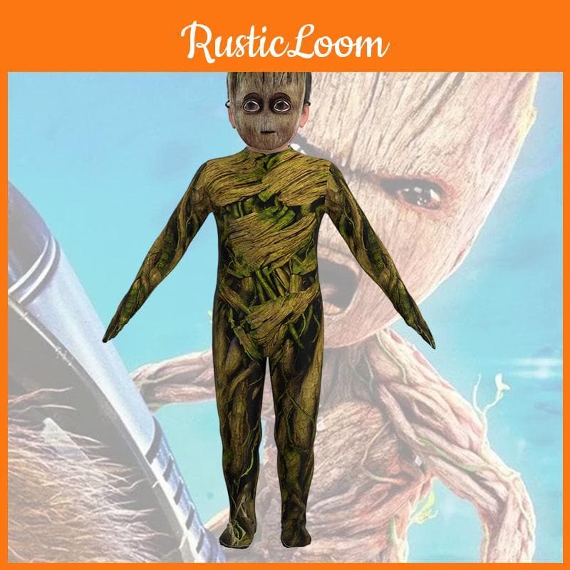 Costum de cosplay Groot Galaxy Guard pentru copii, ținută de Halloween 140cm