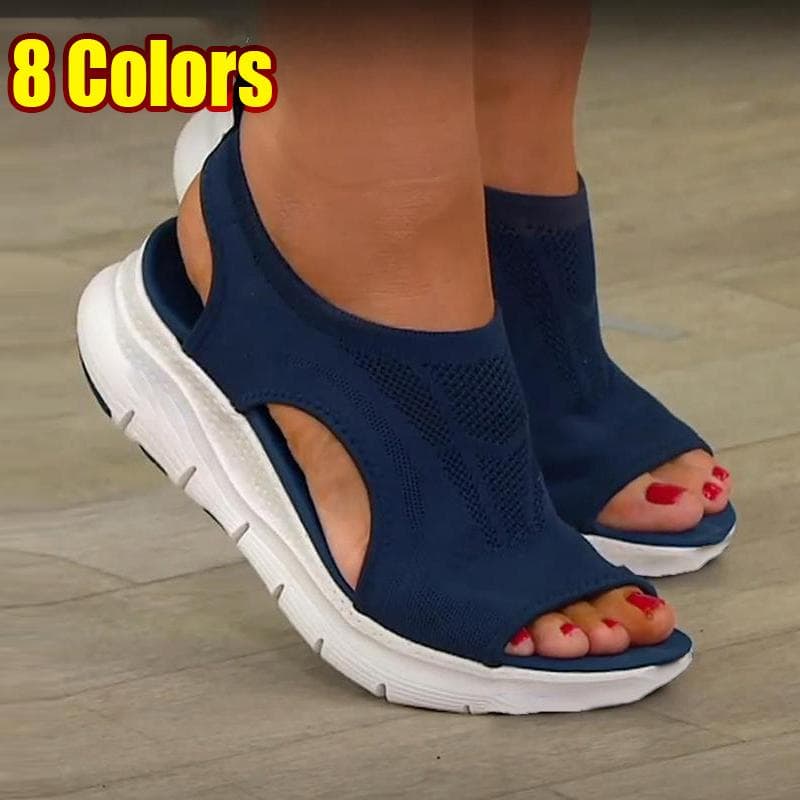 35-45 Pantofi de damă cu mărime mare, vara 2024, comod, ocazional, sandale sport femei, plajă, sandale cu pană, sandale cu platformă, sandale