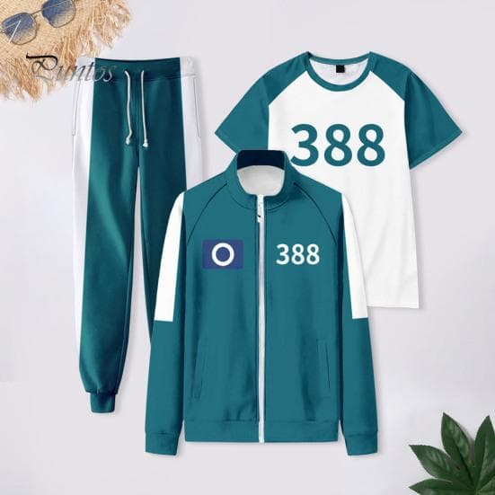 3 bucăți/set copii ținută cosplay, haină ocazională, pantaloni, costum sport, îmbrăcăminte sportivă cu culori asortate, seria TV coreeană,