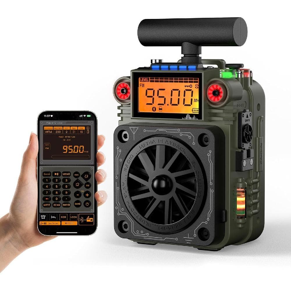 Radio AM FM SW cu unde scurte, mini radio portabil cu control prin aplicație, baterie înlocuibilă, antenă tip T, alarmă SOS pentru camping,