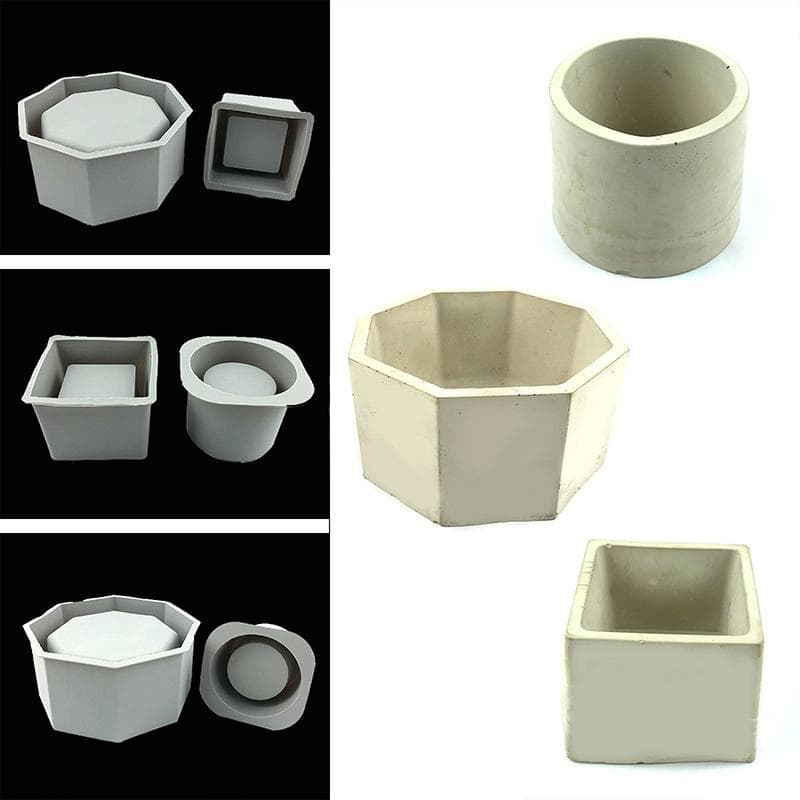 1PC Large Size DIY Flower Pot Mold Clay Flowerpot Silicone Mold Handmade Concrete Cement Craft Flower Pot Home Supplies