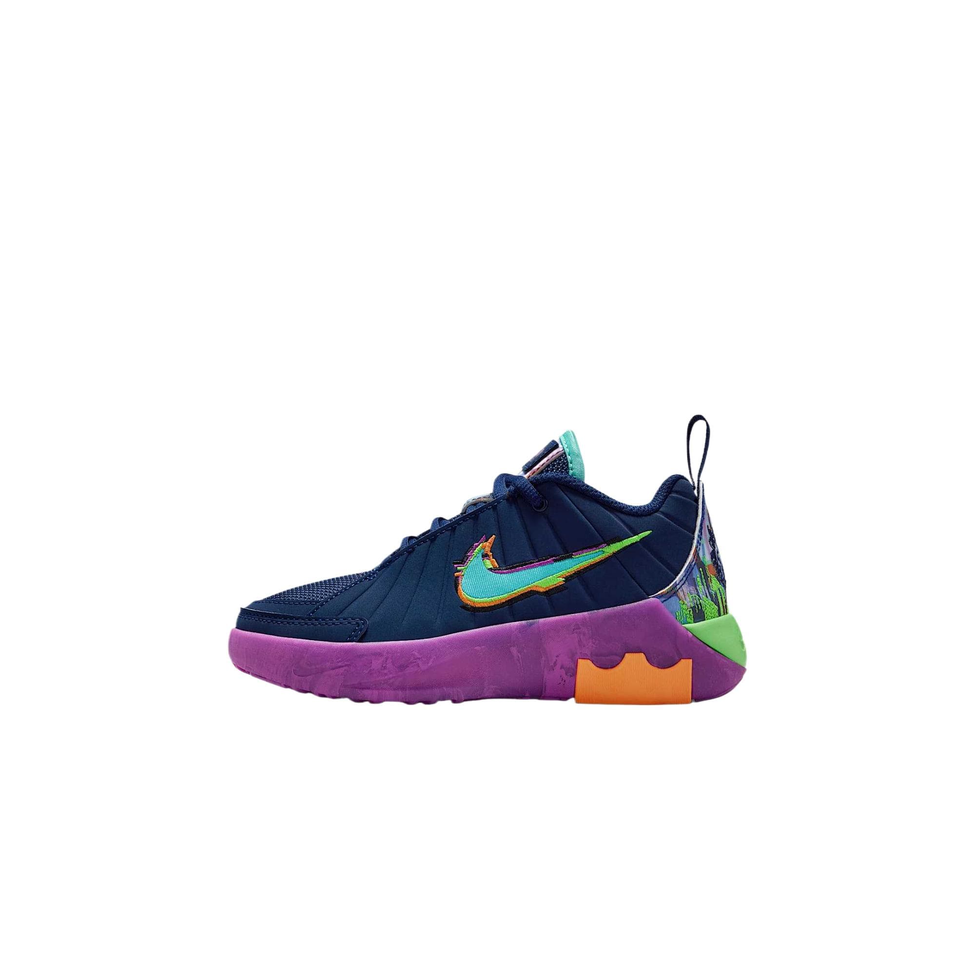 Pantofi sport pentru copii Nike LeBron Witness 9 PS Blue Void/Vivid Purple/Green Strike/Bleached Turquoise HV2268400 cm