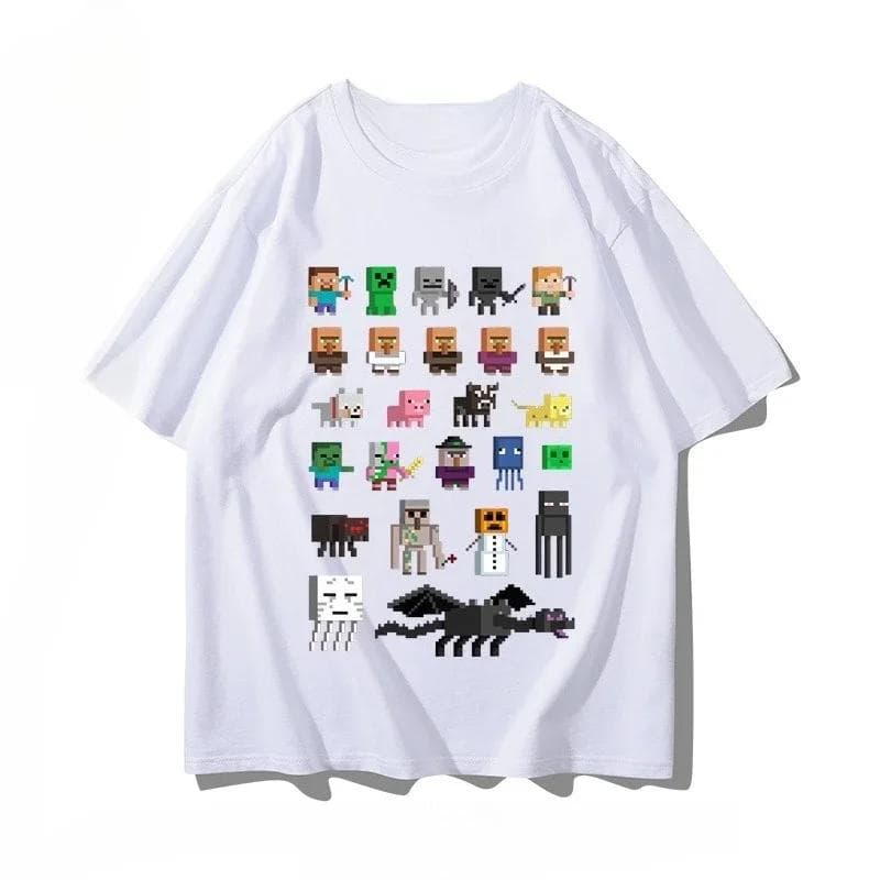 Costum Cosplay Enderman Creeper Joc Tricou Negru Verde Manșetă Scurtă Zilnic Tricou Unisex Tinute Anime Petrecere Carnaval Costume cm