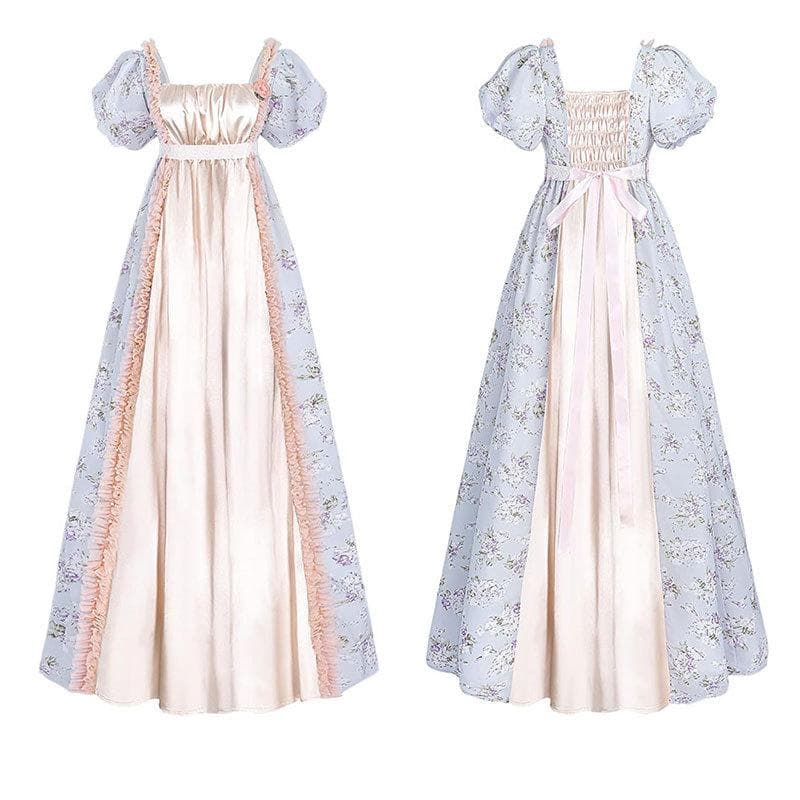 Rochie Elegantă Medievală Victoriană Rochie de Bal Femei Rochie de Ceai cu Talie Înaltă Costum de Carnaval Halloween pentru Performanță