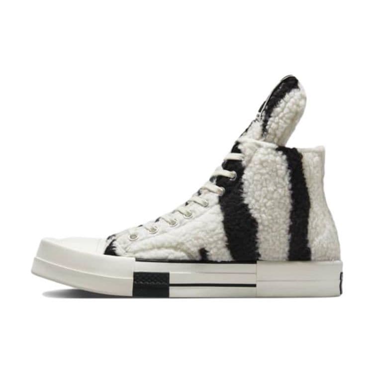 Rick Owens x Converse DRKSHDW TURBODRK Chuck 70 High Zebra Adidași Unisex Alb Crin-Alb Negru A03943C cm