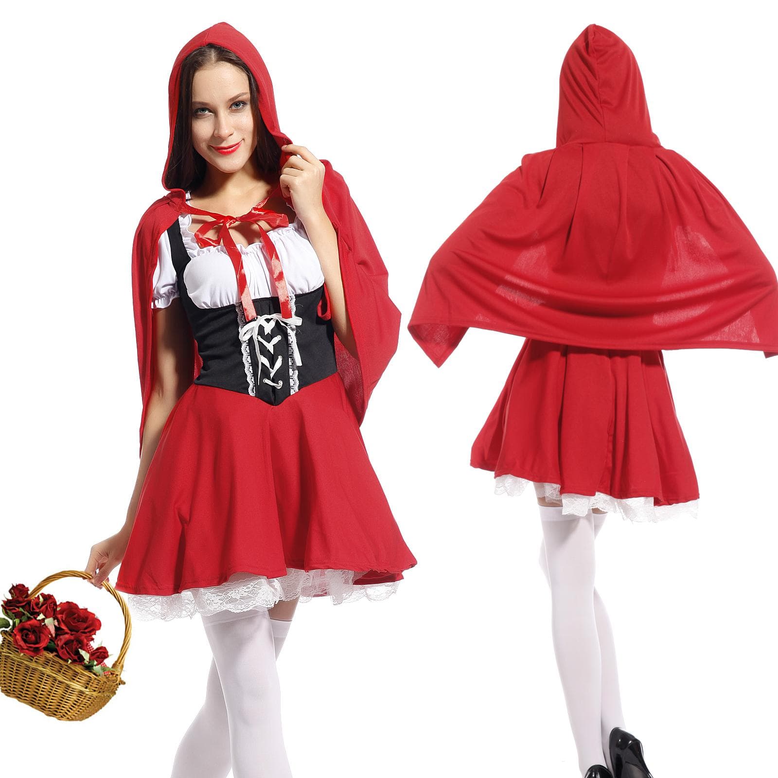 Sexy Disfraces Halloween Cardinal Scufița Roșie Costum Mic Cap Roșu Fantasia Costume de Zane de Carnaval pentru Femei Rochie de petrecere Cosplay
