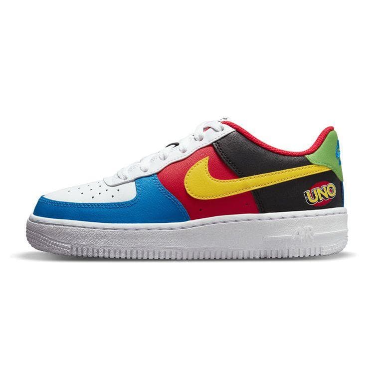 UNO x Nike Air Force 1 Low GS 50th Anniversary Adidași Copii Alb Galben-Citron Roșu-Universitar DO6634-100 cm