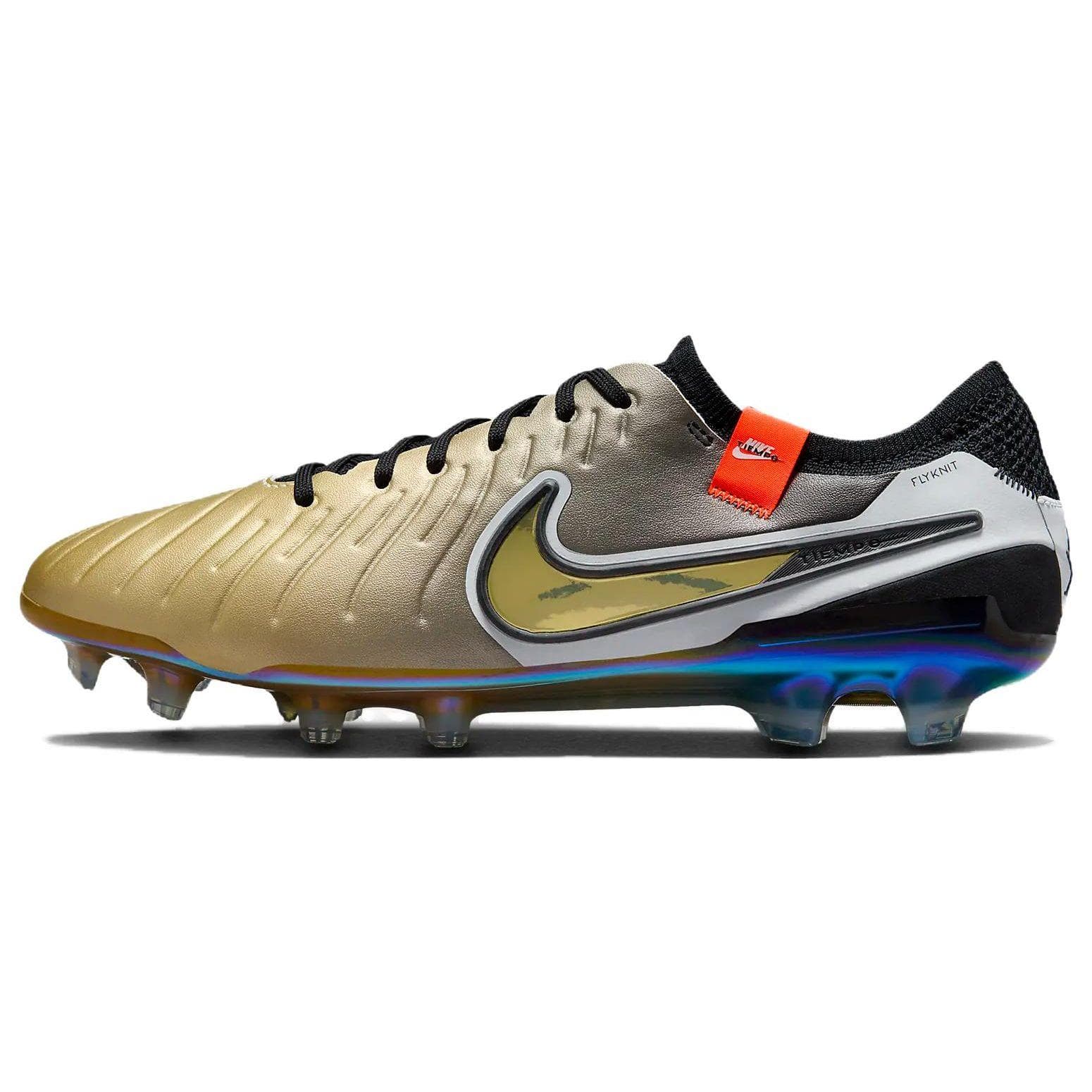 Pantofi de sport unisex Nike Tiempo Legend 10 Elite FG Golden Touch Metallic-Auriu-Mătase Negru Total-Crimson FJ2515-900 cm