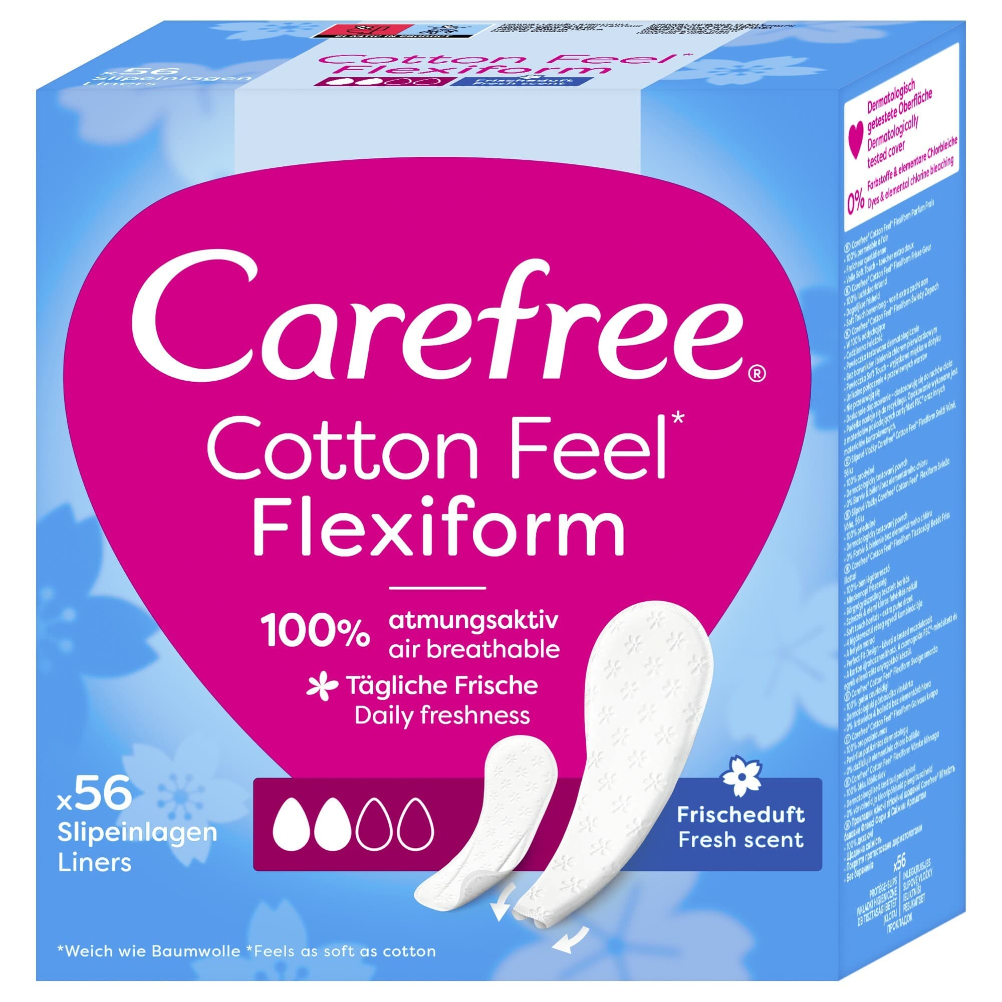 Carefree Absorbante zilnice Cotton Feel Flexiform 56 buc