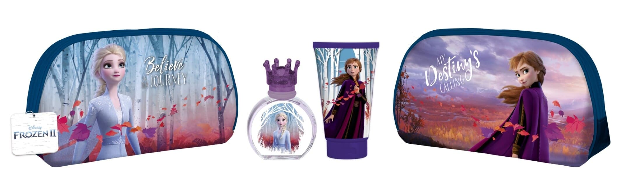 EP Line Disney Frozen II - EDT 50 ml + gel de duș 100 ml + gentuță de cosmetice