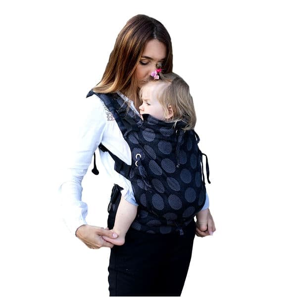 Marsupiu ergonomic, Kinder Hop, Multi Soft, Dots Dark Grey