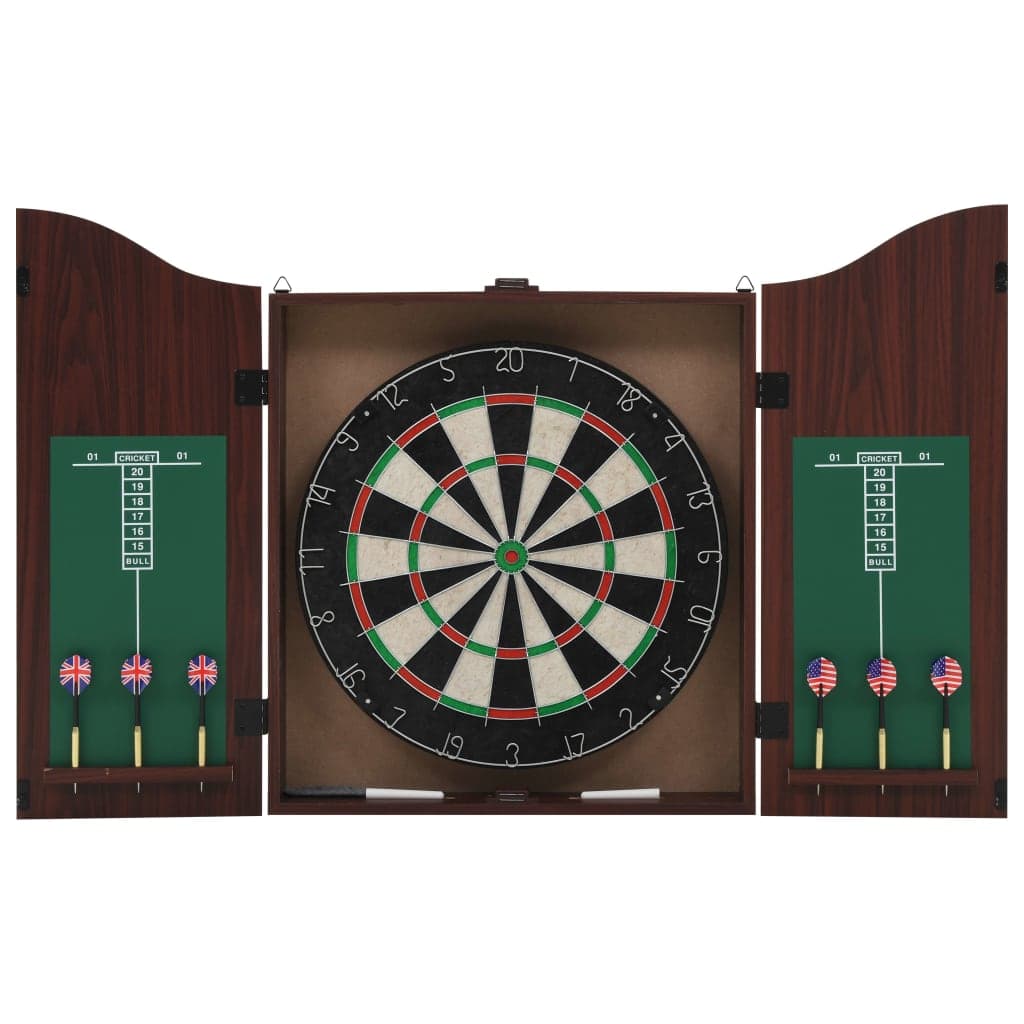 Placa de darts profesionala din sisal, cu dulap si 6 sageti