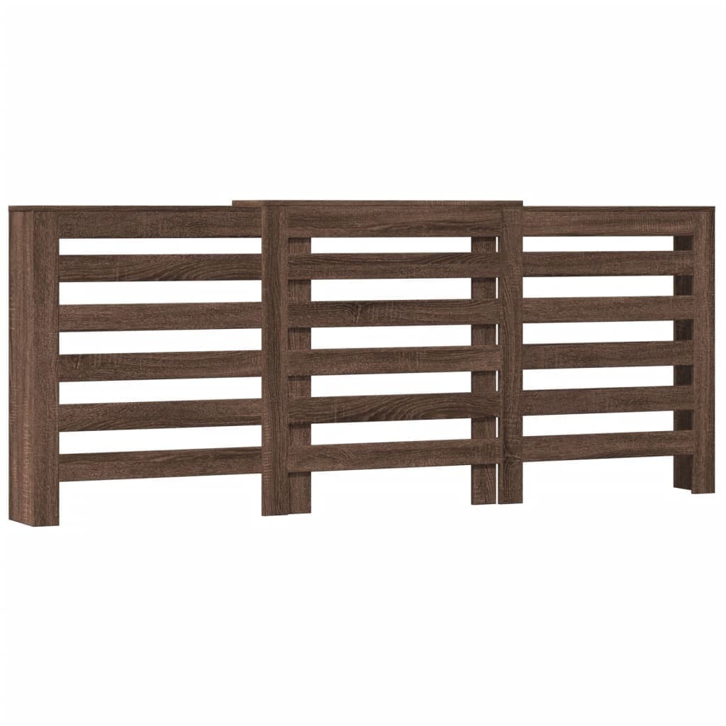 Masca pentru calorifer stejar maro 205x21,5x83,5 cm lemn, design șipci orizontale