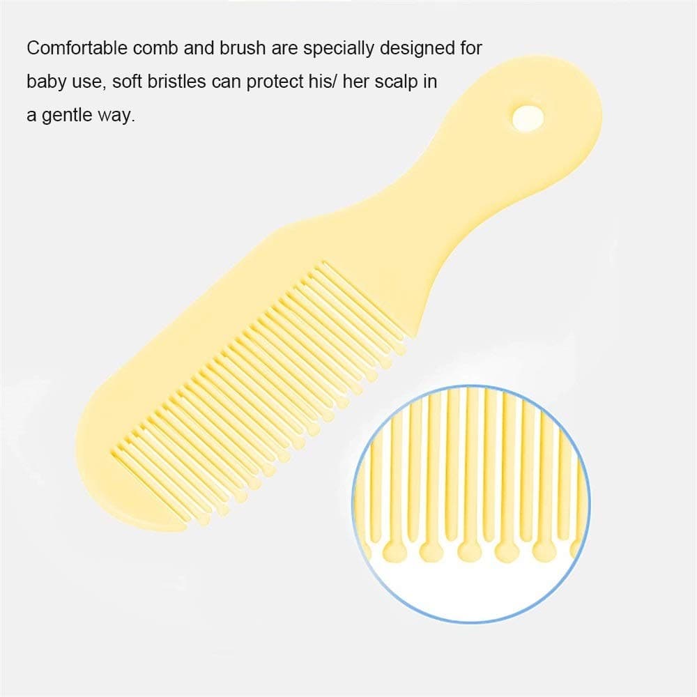 Set Ingrijire Bebelusi si Copii 8-in-1, MEDILOGIC™, cu Termometru Digital, Perie, Foarfeca Speciala pentru Copii, Galben