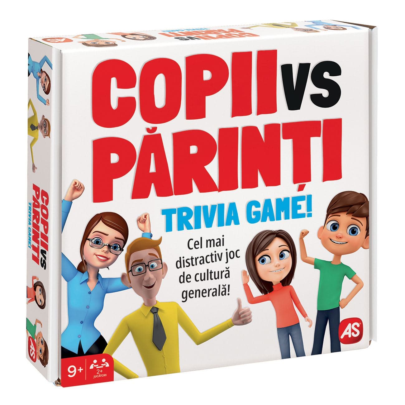 Joc de societate as, copii vs parinti, trivia, multicolor, varsta 9+ ani
