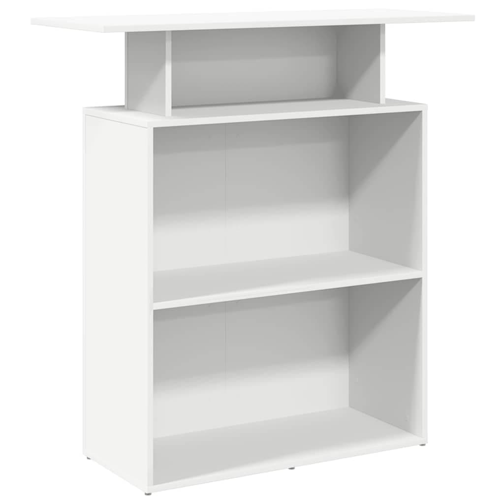 Birou de receptie alb 100x40x104 cm din lemn prelucrat