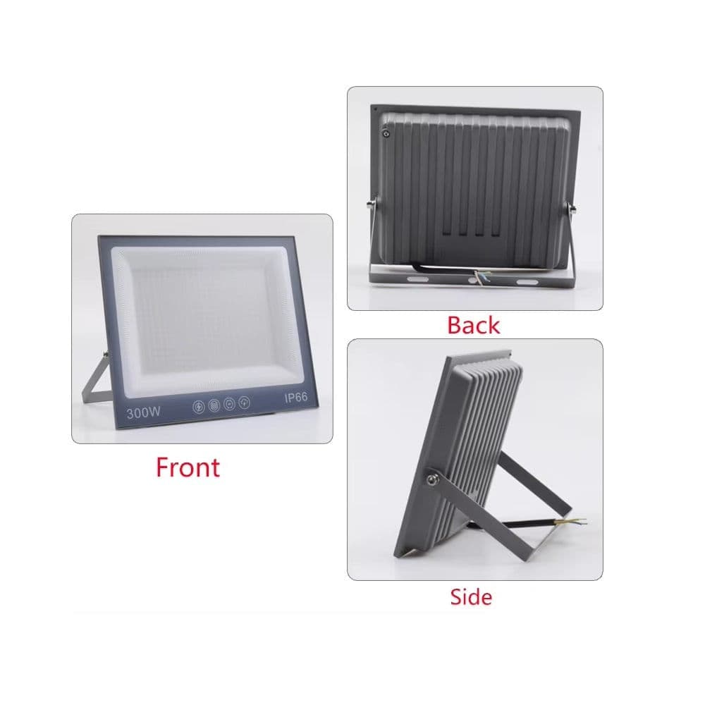 Proiector cu LED-uri de 300W, 30000LM, pentru exterior sau interior, IP66, din sticla mata anti-orbire