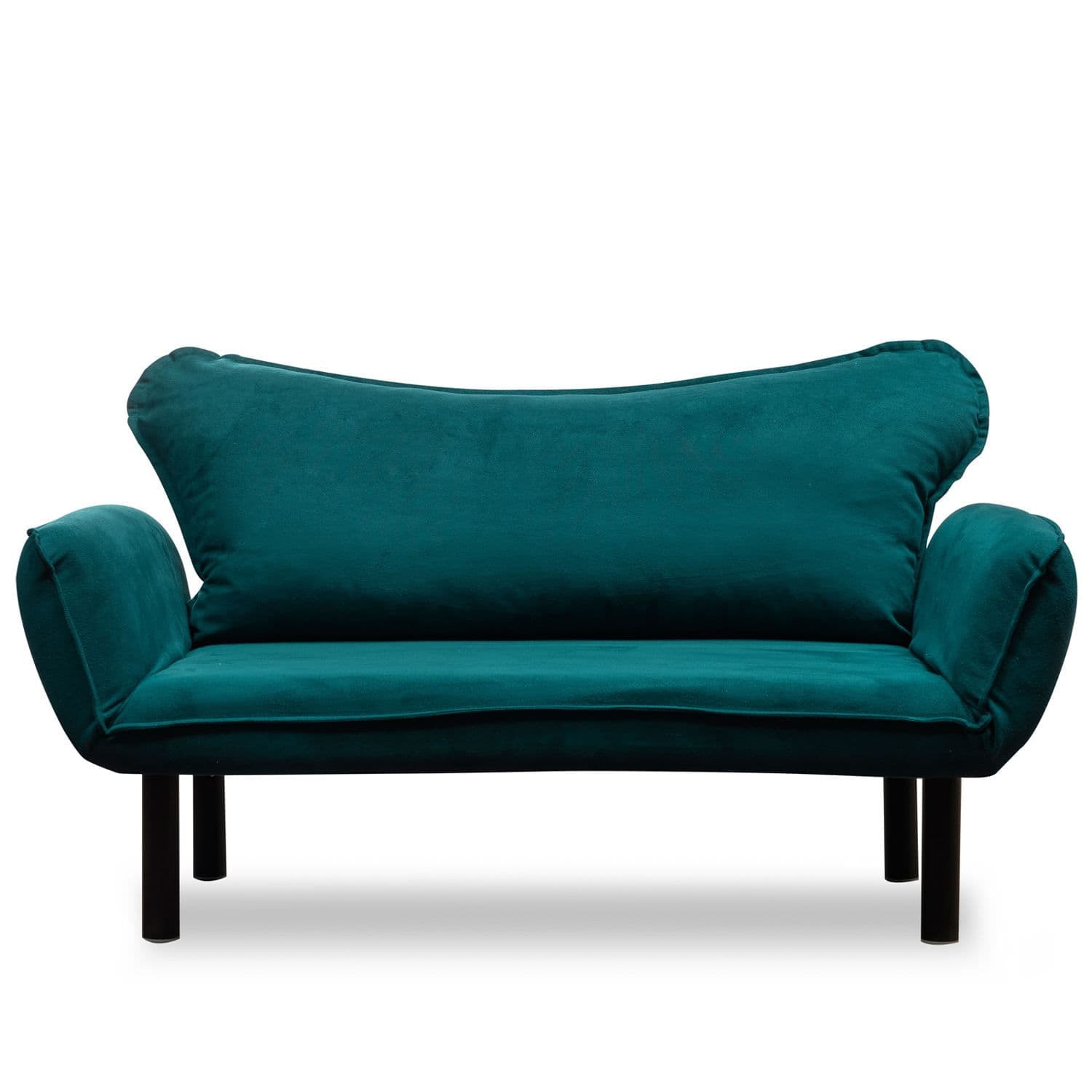 Canapea extensibila, Hanah Home, metal, albastru petrol, 150x75x70 cm
