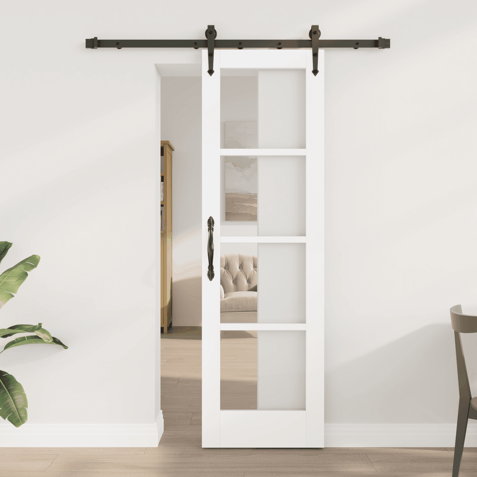 Usa glisanta cu set de accesorii "ORKDAL" Alb 61x198.5 cm