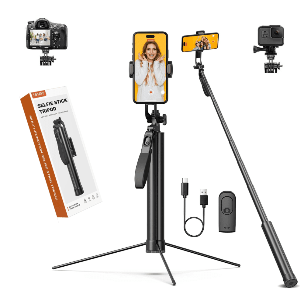 Selfie Stick Tripod 180 cm, Extensibil ,Calitate Premium,Negru, Android/IOS