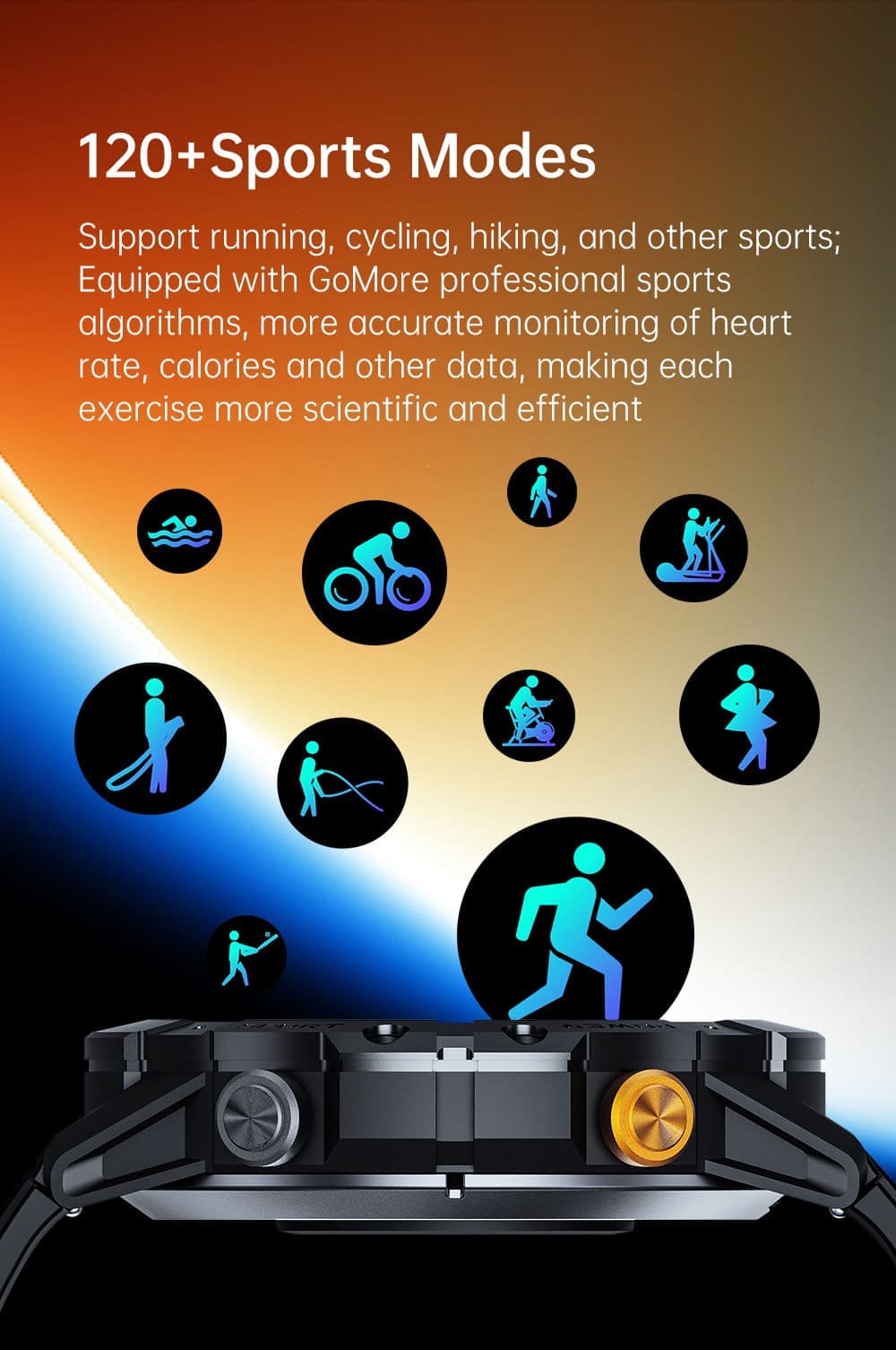 Smartwatch Singlait SG29 pentru Barbati | GPS Integrat, Monitorizare Cardiaca 24/7, 100+ Moduri Sportive