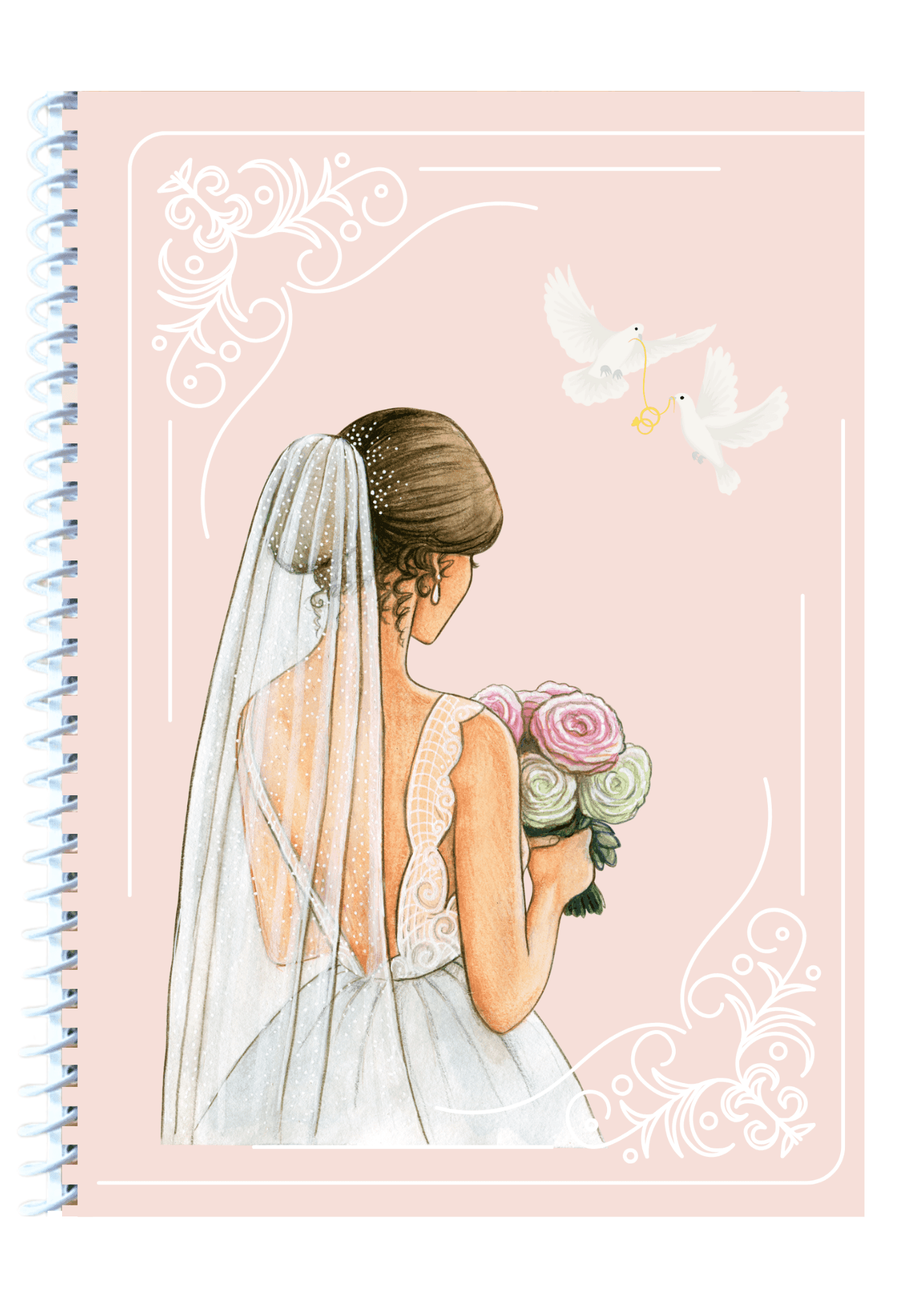 Planificator/Organizator nunta, Wedding planner, A4, 150 pagini, Coperta Personalizabila