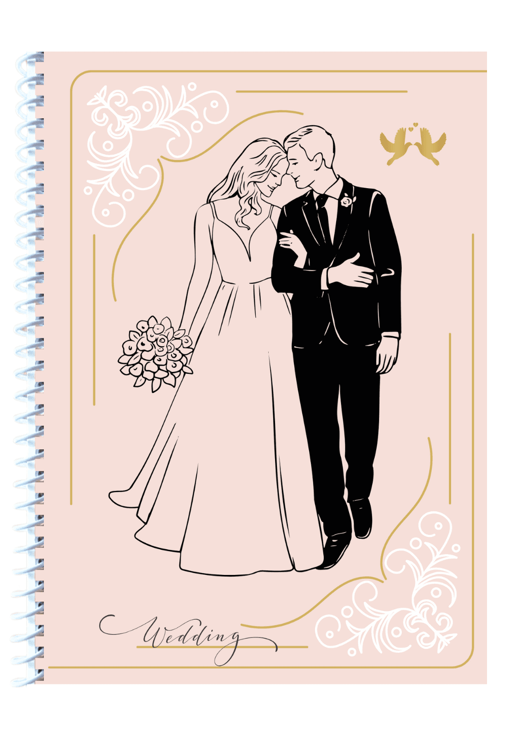Planificator/Organizator nunta, Wedding planner, A4, 150 pagini, Coperta Personalizabila