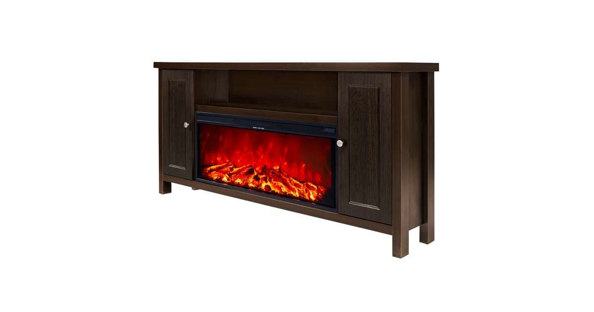 Semineu electric Mozart Maro inchis & Tasmania, Art Flame, 750x1500x300 mm, 1500W